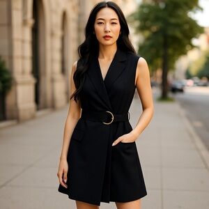 Dolce & Gabbana Black Belted Mini Dress